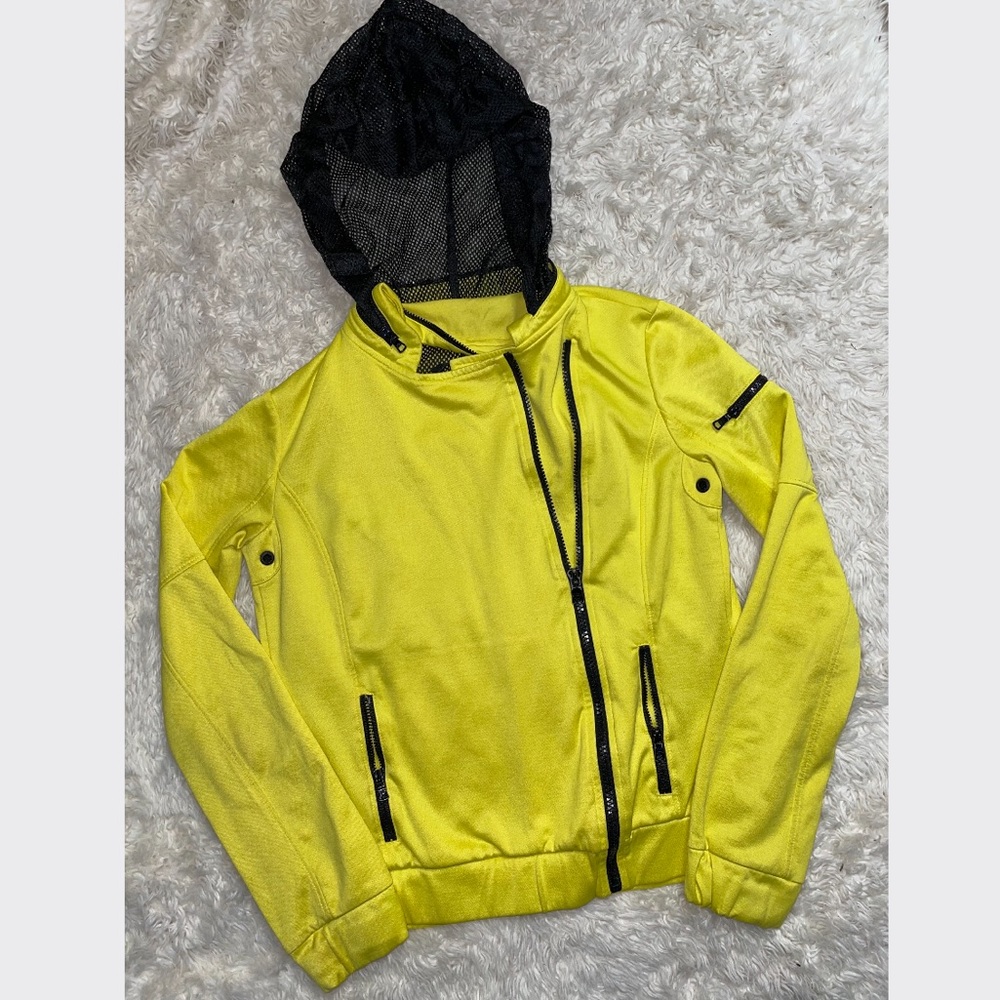 Bright yellow Armani exchange zip up
